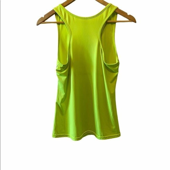 Neon Green Racer Back Stretch WorkOut Athletic Top - Picture 3 of 6